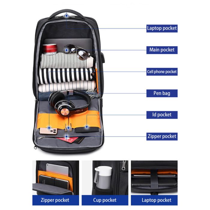 B001 Wholesale custom logo laptop backpacks - Image 6