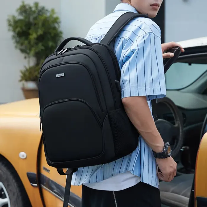 B032 Trendy Casual Waterproof Oxford Laptop Backpack - Image 3
