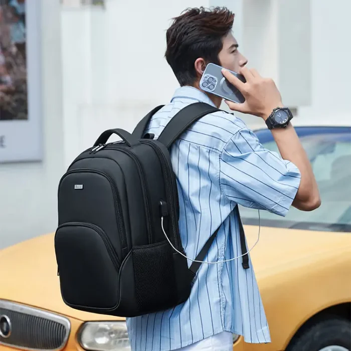 B032 Trendy Casual Waterproof Oxford Laptop Backpack - Image 5